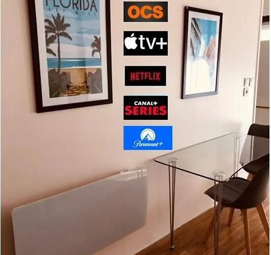 T2 Confort Tv 55' Avec Canal Series Netflix Dazen Bein Sport Apple Tv Ocs Paramount Prime Video Lägenhet Nancy